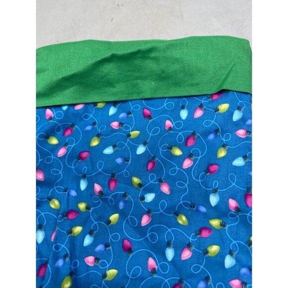 handmade Christmas stocking blue green holiday light design 16" READ - Picture 3 of 6